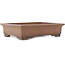 Rectangular unglazed bonsai pot by Sanpo - 470 x 370 x 110 mm