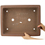 Maceta rectangular sin esmaltar para bonsái de Sanpo - 470 x 370 x 110 mm