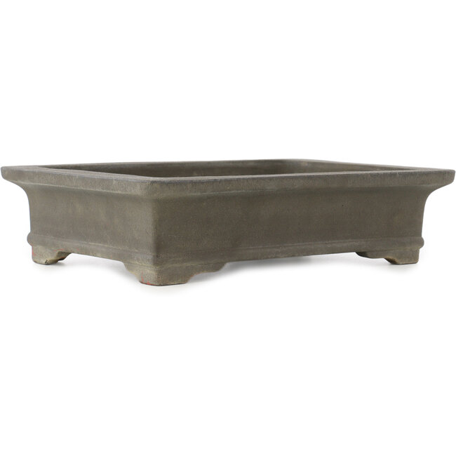 Rectangular unglazed bonsai pot by Yamaaki - 353 x 260 x 90 mm