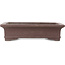 Maceta rectangular sin esmaltar para bonsái de Yamaaki - 360 x 268 x 90 mm