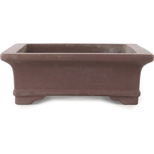 Rectangular unglazed bonsai pot by Yamaaki - 360 x 268 x 90 mm