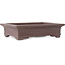 Maceta rectangular sin esmaltar para bonsái de Yamaaki - 360 x 268 x 90 mm