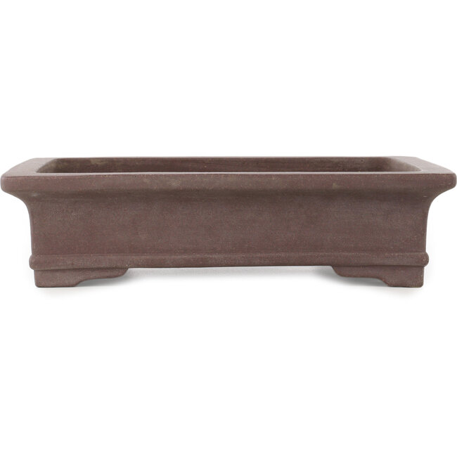 Maceta rectangular sin esmaltar para bonsái de Yamaaki - 360 x 268 x 90 mm