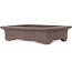 Maceta rectangular sin esmaltar para bonsái de Yamaaki - 360 x 268 x 90 mm