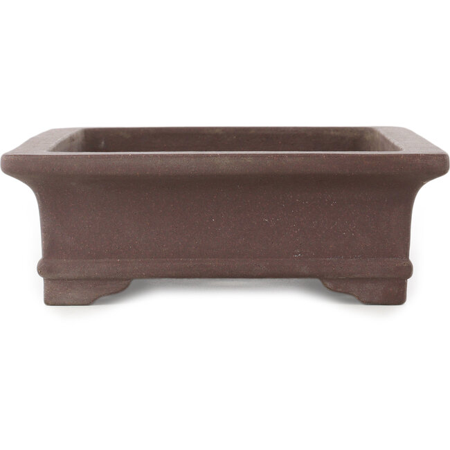 Rectangular unglazed bonsai pot by Yamaaki - 360 x 268 x 90 mm
