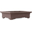 Rectangular unglazed bonsai pot by Yamaaki - 360 x 268 x 90 mm