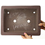 Pot à bonsaï rectangulaire non émaillé de Yamaaki - 360 x 268 x 90 mm