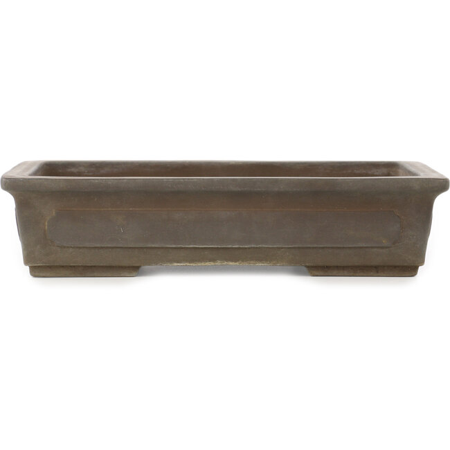 Rectangular unglazed bonsai pot by Yamaaki - 310 x 202 x 68 mm