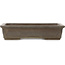 Rectangular unglazed bonsai pot by Yamaaki - 310 x 202 x 68 mm