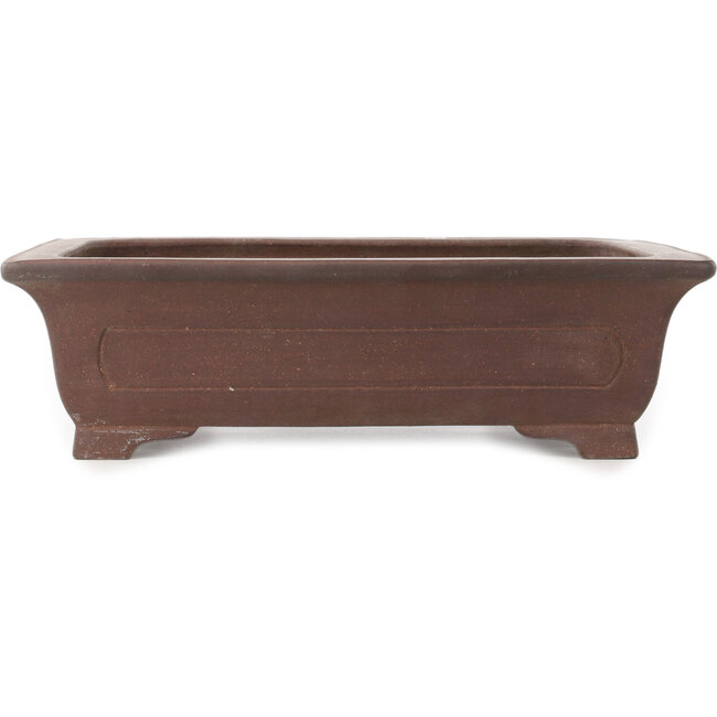 Maceta rectangular sin esmaltar para bonsái de Ikkodo - 395 x 323 x 115 mm
