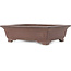 Rectangular unglazed bonsai pot by Ikkodo - 395 x 323 x 115 mm