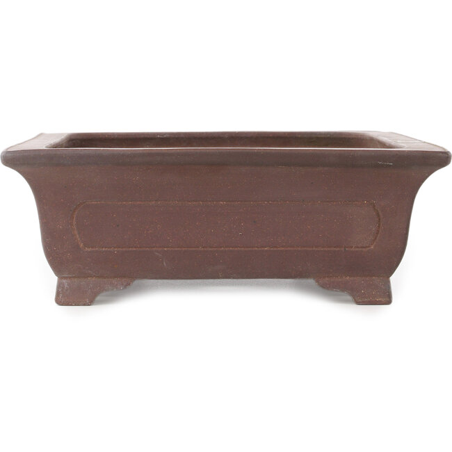 Maceta rectangular sin esmaltar para bonsái de Ikkodo - 395 x 323 x 115 mm