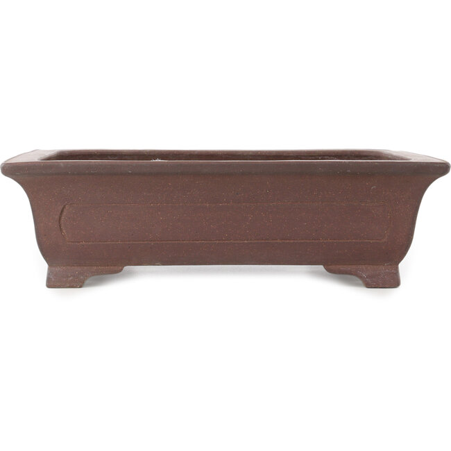 Maceta rectangular sin esmaltar para bonsái de Ikkodo - 395 x 323 x 115 mm