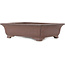 Rectangular unglazed bonsai pot by Ikkodo - 395 x 323 x 115 mm