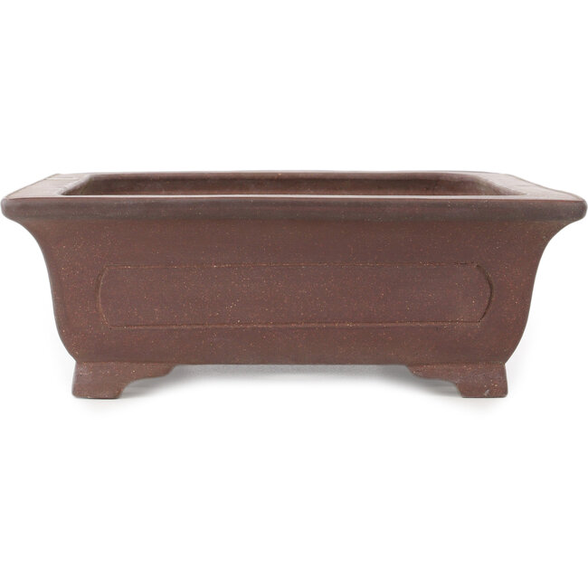 Vaso bonsai rettangolare non smaltato di Ikkodo - 395 x 323 x 115 mm