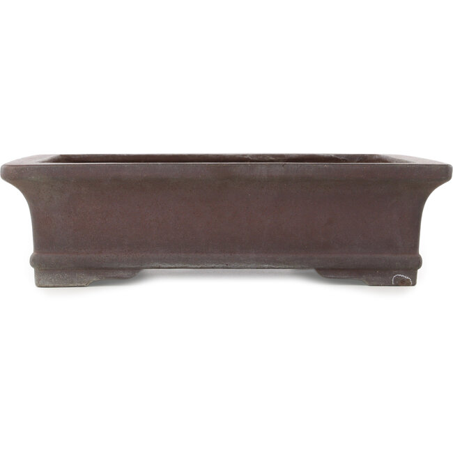 Rectangular unglazed bonsai pot by Yamaaki - 455 x 360 x 125 mm