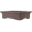 Rectangular unglazed bonsai pot by Yamaaki - 455 x 360 x 125 mm