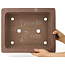 Maceta rectangular sin esmaltar para bonsái de Ikkodo - 395 x 323 x 115 mm