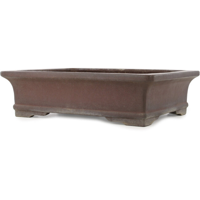 Vaso bonsai rettangolare non smaltato di Yamaaki - 455 x 360 x 125 mm