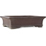 Rectangular unglazed bonsai pot by Yamaaki - 455 x 360 x 125 mm