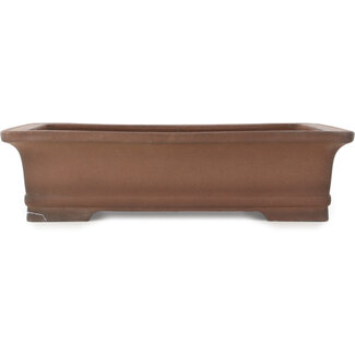 Sanpo(u) Maceta rectangular sin esmaltar para bonsái de 463 mm de Sanpo, Japón