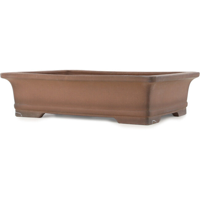 Pot à bonsaï rectangulaire non émaillé de Sanpo - 463 x 345 x 120 mm