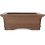 Rectangular unglazed bonsai pot by Sanpo - 463 x 345 x 120 mm