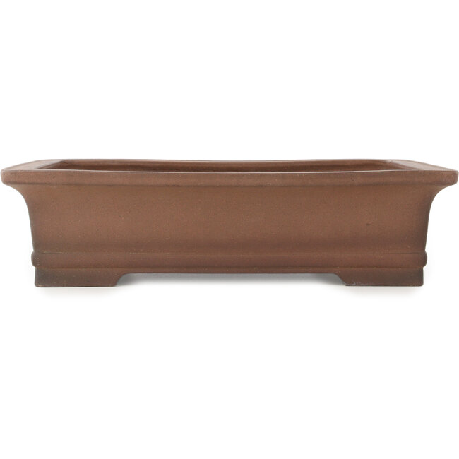 Maceta rectangular sin esmaltar para bonsái de Sanpo - 463 x 345 x 120 mm