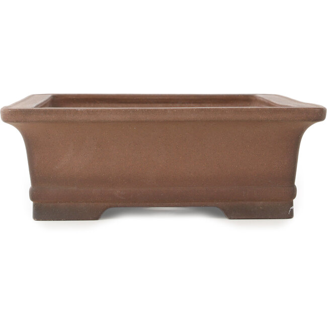 Maceta rectangular sin esmaltar para bonsái de Sanpo - 463 x 345 x 120 mm
