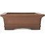 Rectangular unglazed bonsai pot by Sanpo - 463 x 345 x 120 mm