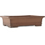 Rectangular unglazed bonsai pot by Sanpo - 463 x 345 x 120 mm