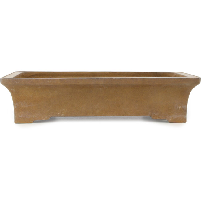 Maceta rectangular sin esmaltar para bonsái de Maruhei - 420 x 300 x 95 mm