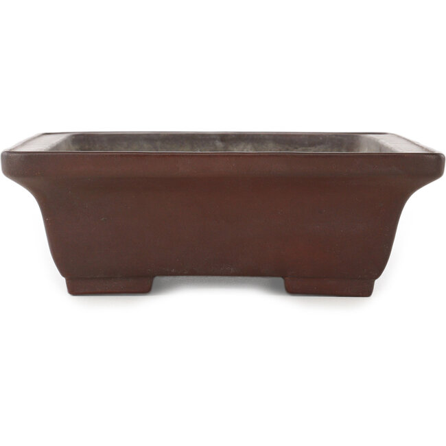 Rectangular unglazed bonsai pot by Yamaaki - 330 x 235 x 80 mm