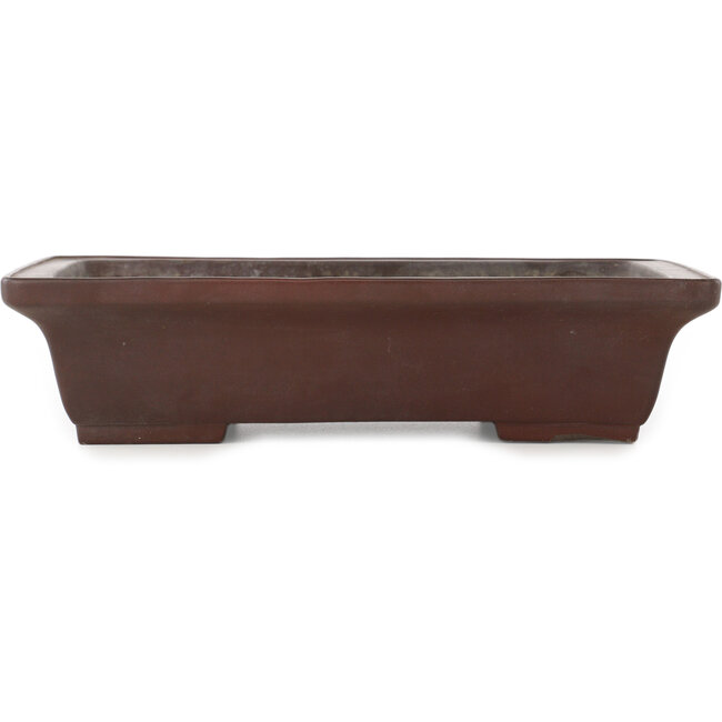 Pot à bonsaï rectangulaire non émaillé de Yamaaki - 330 x 235 x 80 mm