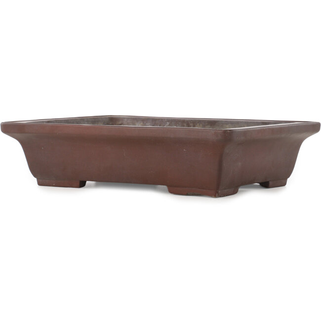 Rectangular unglazed bonsai pot by Yamaaki - 330 x 235 x 80 mm