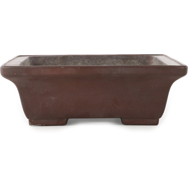 Rectangular unglazed bonsai pot by Yamaaki - 330 x 235 x 80 mm