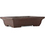 Rectangular unglazed bonsai pot by Yamaaki - 330 x 235 x 80 mm