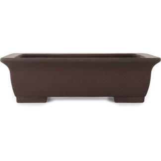  Yamaaki Maceta para bonsái rectangular sin esmaltar de 400 mm de Yamaaki, Tokoname, Japón
