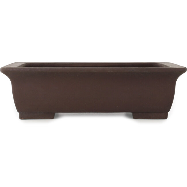 Maceta rectangular sin esmaltar para bonsái de Yamaaki - 400 x 310 x 115 mm