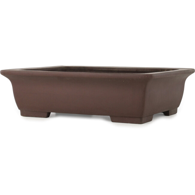 Pot à bonsaï rectangulaire non émaillé de Yamaaki - 400 x 310 x 115 mm