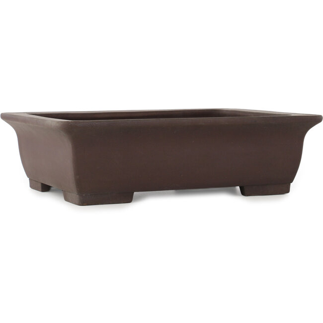 Maceta rectangular sin esmaltar para bonsái de Yamaaki - 400 x 310 x 115 mm