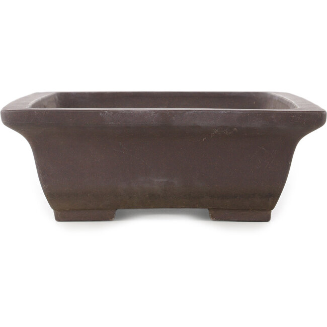 Rectangular unglazed bonsai pot by Yamaaki - 415 x 300 x 105 mm