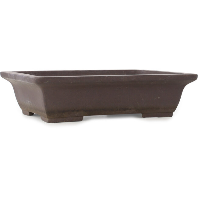 Rechthoekige ongeglazuurde bonsaipot van Yamaaki - 415 x 300 x 105 mm