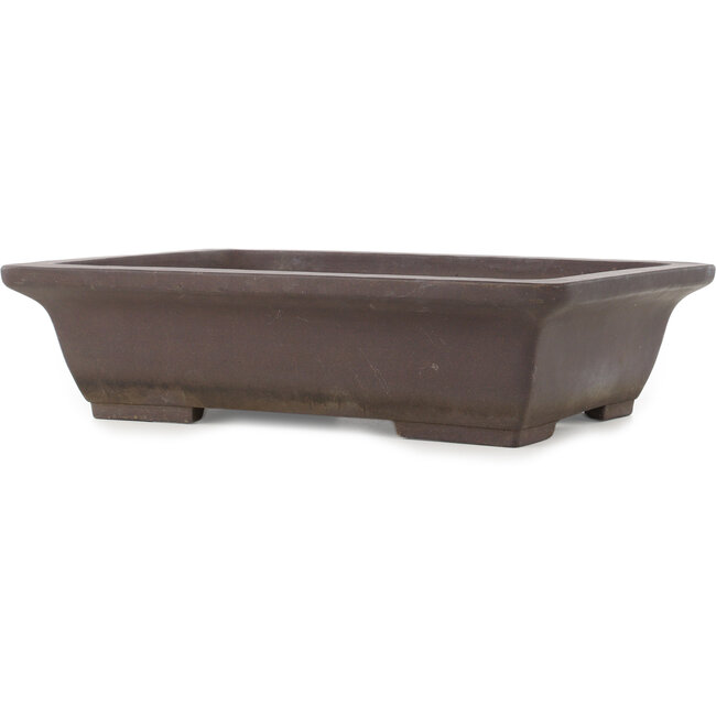 Pot à bonsaï rectangulaire non émaillé de Yamaaki - 415 x 300 x 105 mm