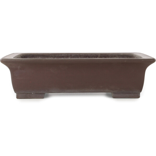 Rectangular unglazed bonsai pot by Yamaaki - 380 x 300 x 100 mm