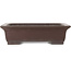 Rectangular unglazed bonsai pot by Yamaaki - 380 x 300 x 100 mm