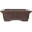 Rectangular unglazed bonsai pot by Yamaaki - 380 x 300 x 100 mm