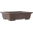Rectangular unglazed bonsai pot by Yamaaki - 380 x 300 x 100 mm