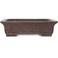 Rectangular unglazed bonsai pot by Yamaaki - 380 x 300 x 100 mm