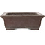 Rectangular unglazed bonsai pot by Yamaaki - 380 x 300 x 100 mm